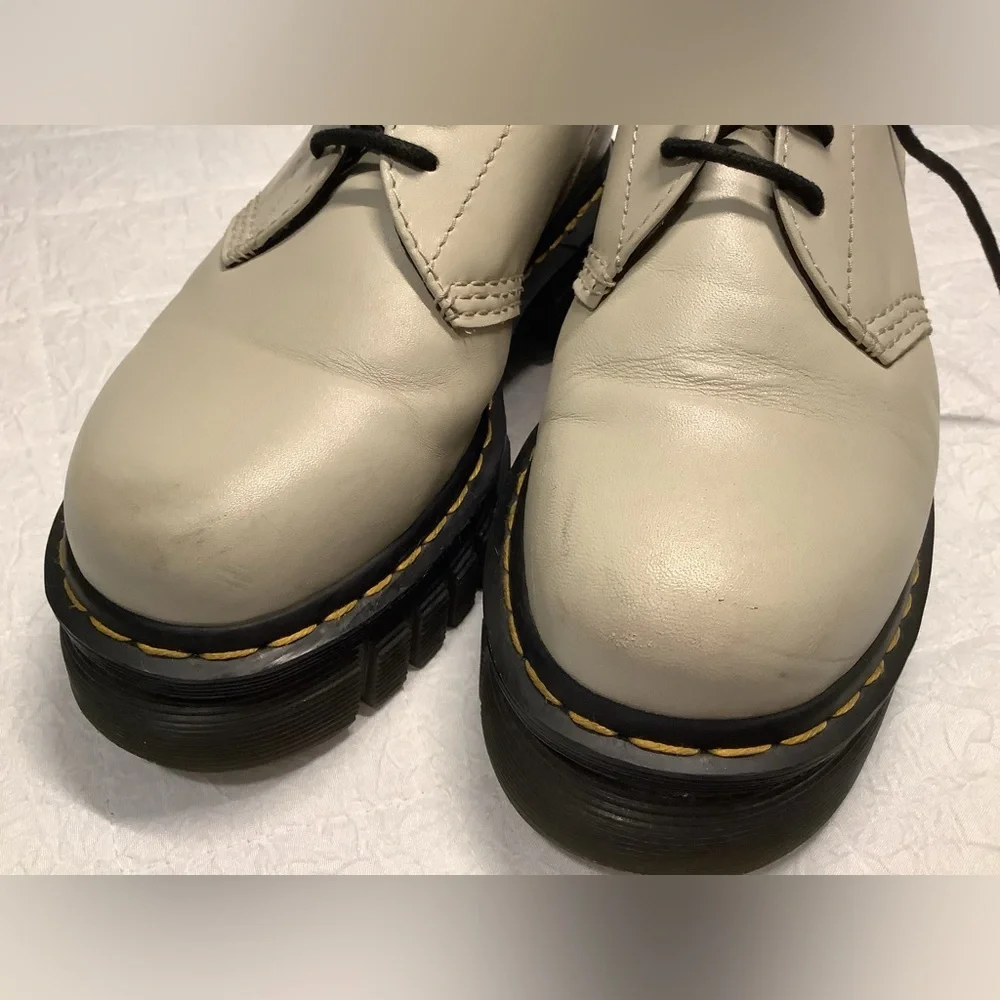Dr. Martens Audrick 3 Eye Nappa Leather Platform Shoes Size 7